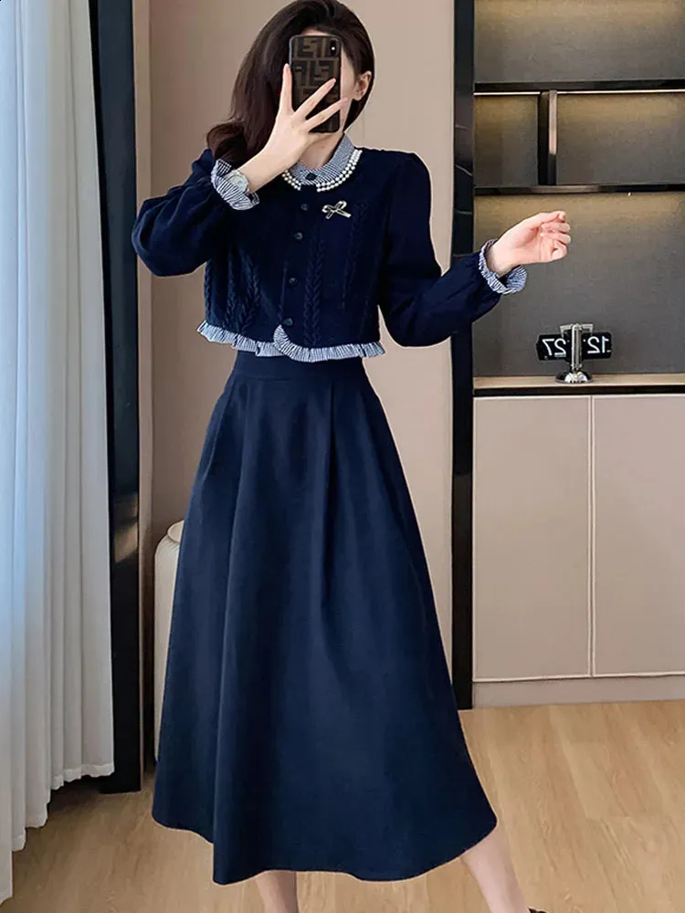 【I AM MARI】[Two Piece] Hueri Punching Blouse Long Skirt Handpleated Kenza Skirt in Grisu – Julia Heuer