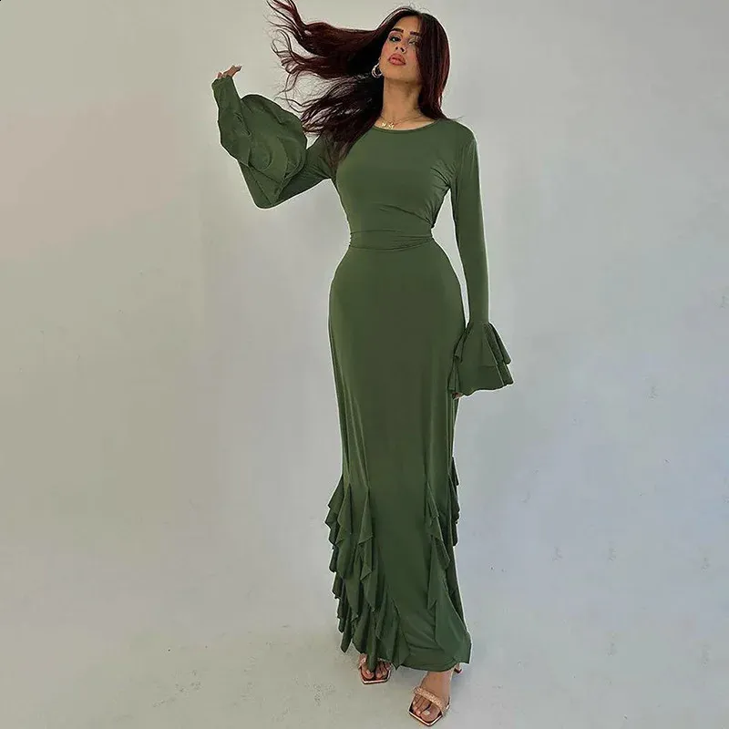 knee length dresses for ladies Morgan | Ruched Bust Maxi Dress