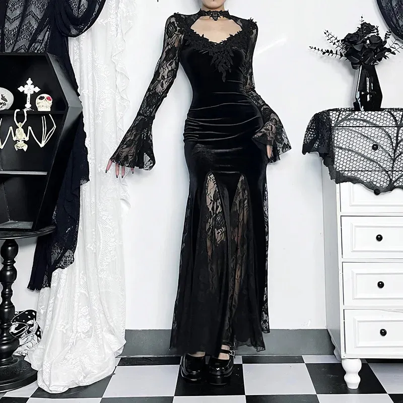 long black dress with 2 slits LaDivine CD886 Prom Dress - Ocean Blue