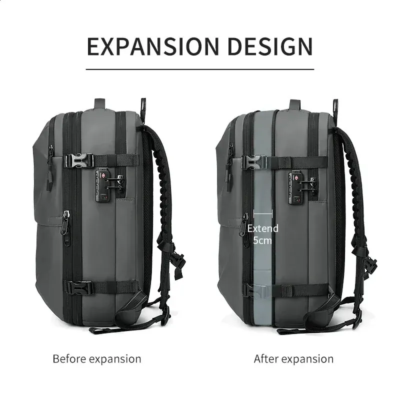 Men Travel Vacuum Compression 17 Inch Laptop Business Large Capacity School Backpack Expanded Outdoors Hiking Backpack_voghion.com