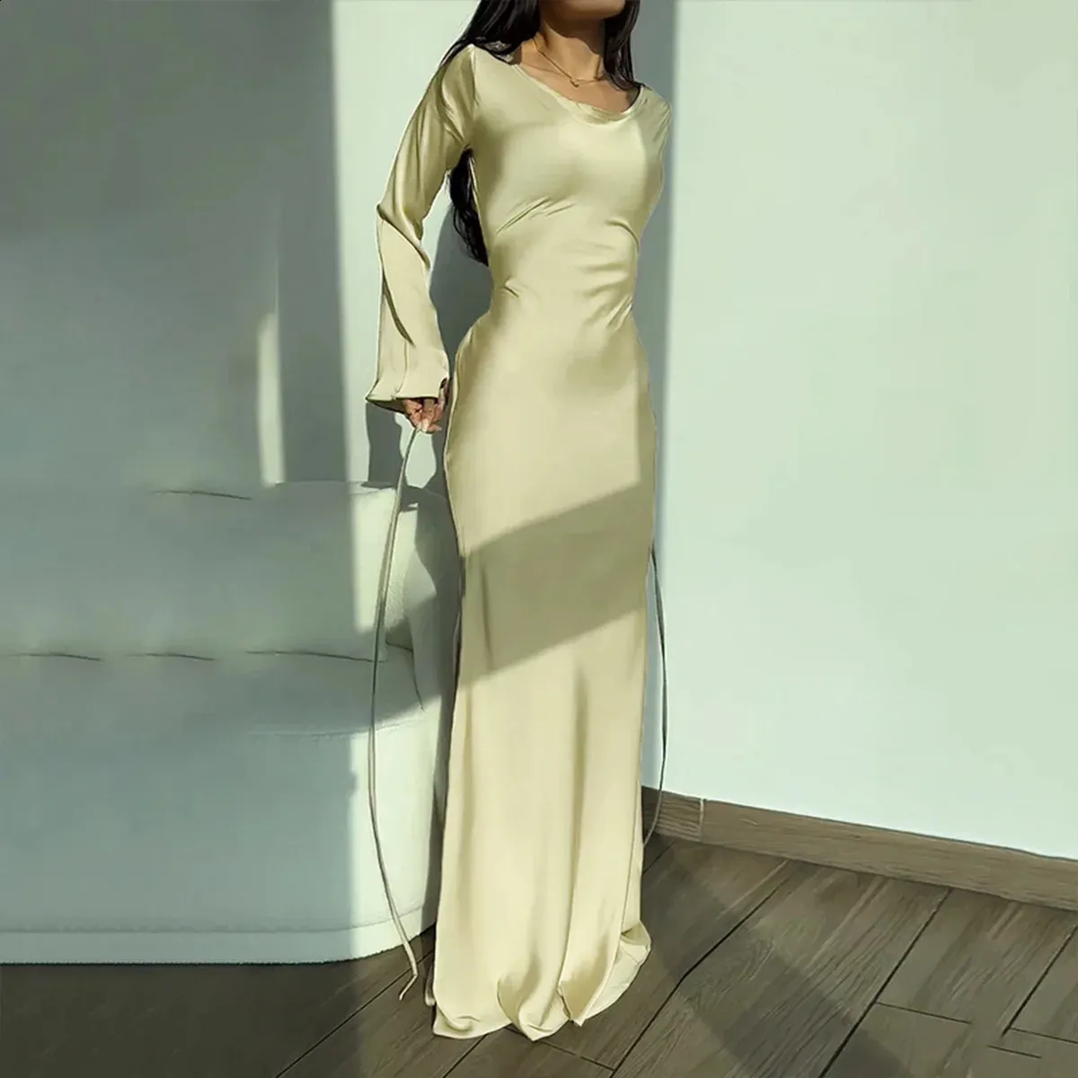 Elegant Summer Womens Long Sleeve Dress O Neck Bodyline Silhouette Sexy  Casual Wear From Julia_dress, $23.23 | DHgate.Com