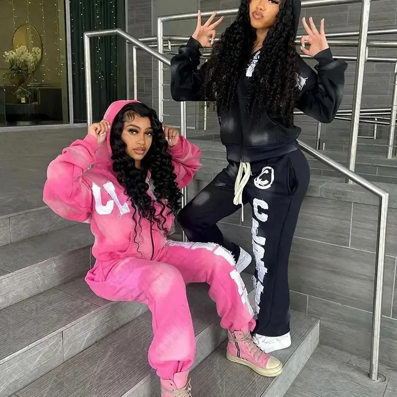 Y2K Grunge Zip Up Hoodie: Punk Gothic Streetwear Sweatshirt