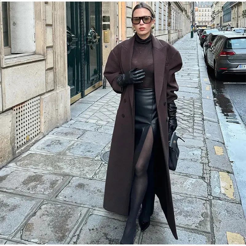 ジャケット・アウター CLANE DOUBLE WOOL LONG COAT QWENTMTNTY Men's Wool Jackets & Coats Trench Coat Men Long