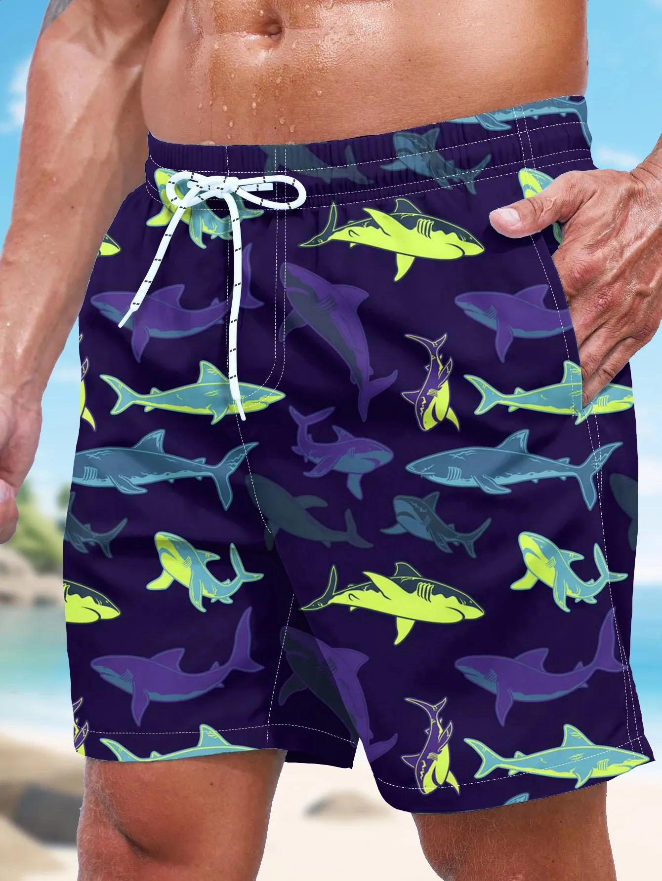 Men's Swimsuit Trunks – Plus Size, Quick Dry & Loose Fit Swim Shorts With Pockets