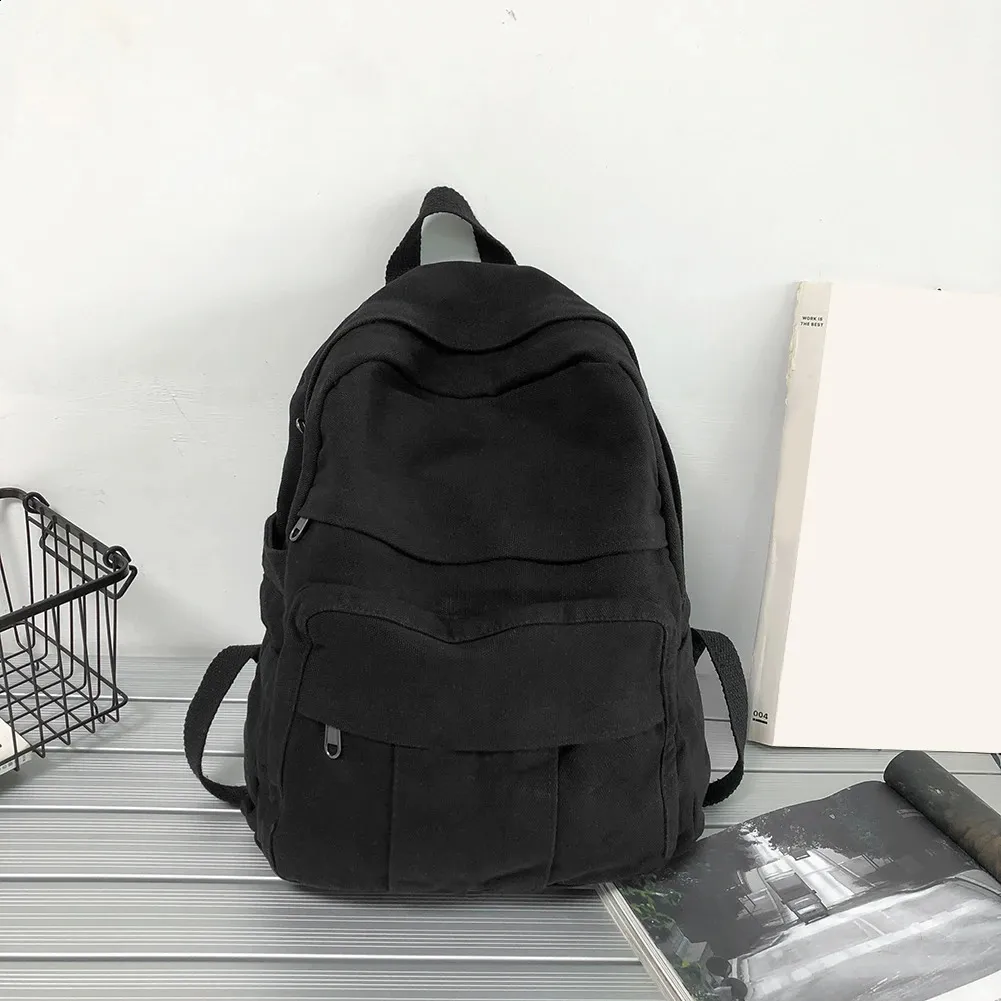 S-ZONE Vrouwen Lederen Rugzak Portemonnee Schouder Handtas Fit voor 14 inch Laptop, Zwart, Elegant