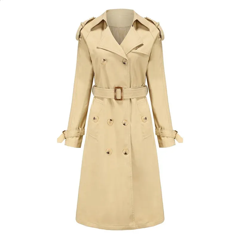 QNQO Womens Hooded Lace-up Trench Coat: Vintage Style, Turn