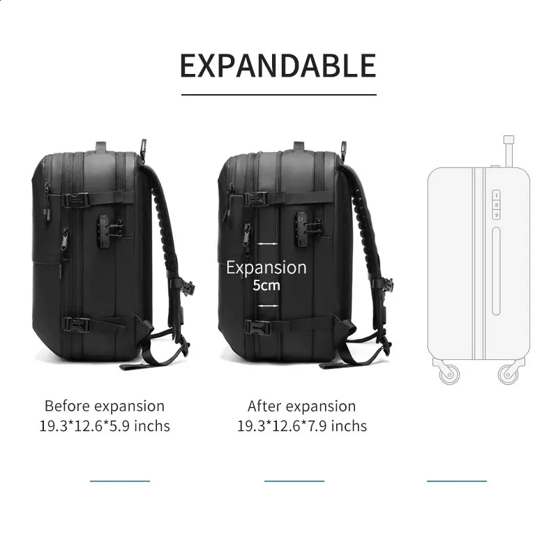 Men Travel Vacuum Compression 17 Inch Laptop Business Large Capacity School Backpack Expanded Outdoors Hiking Backpack_voghion.com