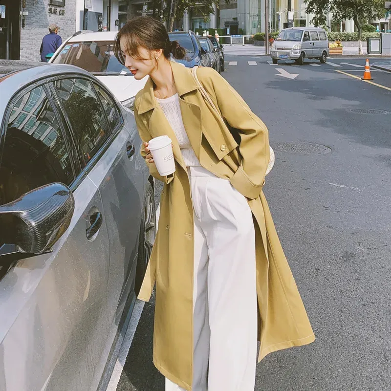 ジャケット・アウター YOKE Double Open Collor Trench Coat JEShifangjiusu Mens Turndown Collar Length Jacket Winter Stay Warm