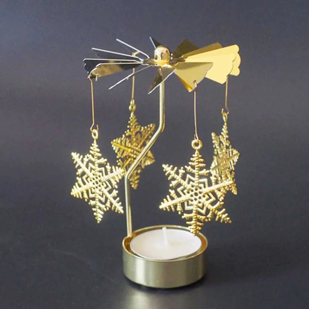 Rotating Carousel Candle Holder - Spinning Tea Light for Romantic ...