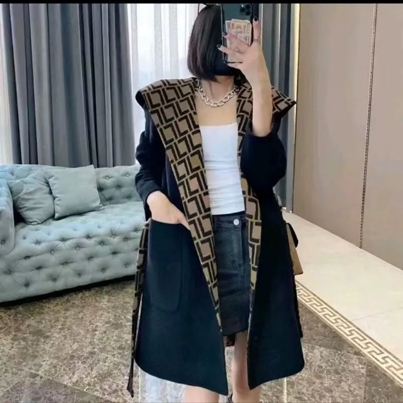 Luxury Branded Designer Selected Femme Wool Coat Coats High Quality Winter Fashion Wrap Tops With Long Sleeves And Hooded Design From Senjie1 72.63 DHgate.Com