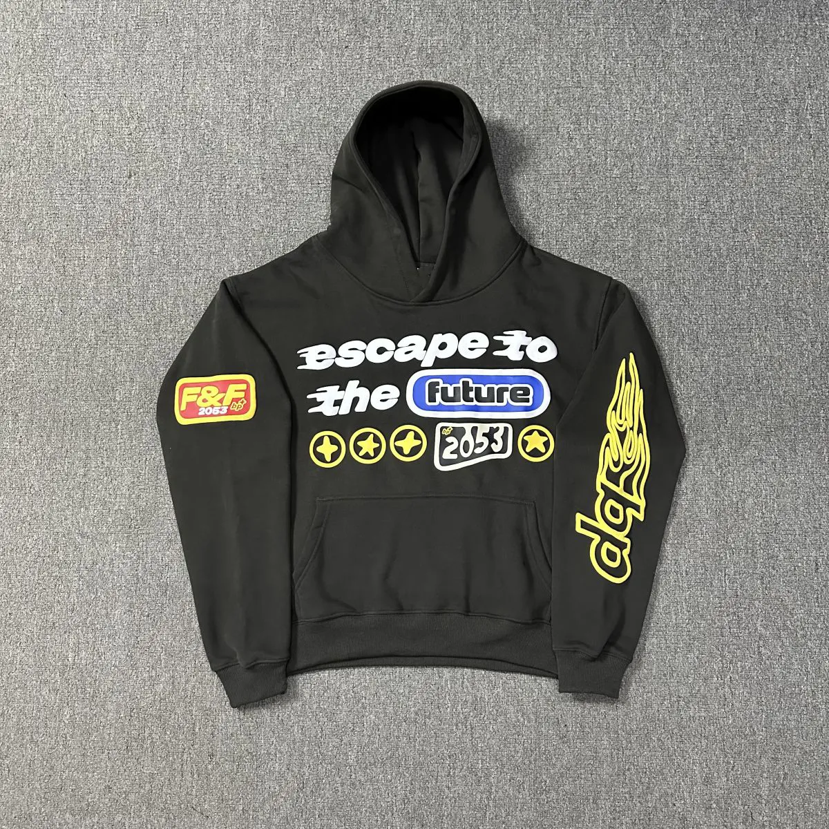 Designer Printed Y2K Hoodie With 3D Foam Graffiti Letter For