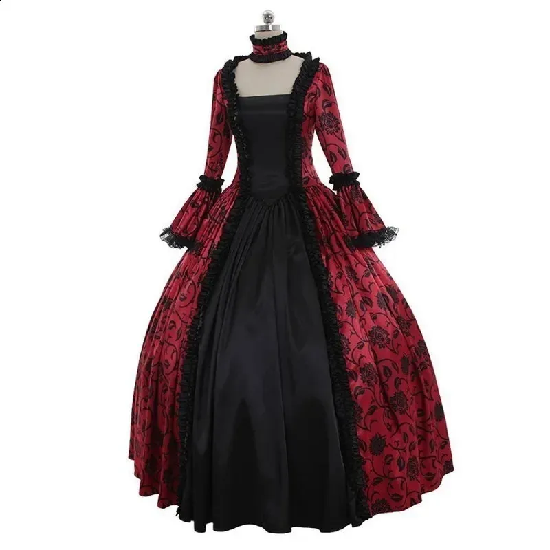 Costume Médiéval Femme BuzzoXerex – Robe Gothique Avec Capuche, Corset, Ceinture, Bas Noirs, Oreilles D’elfe – Pour Halloween, Carnaval, Fête Médiévale