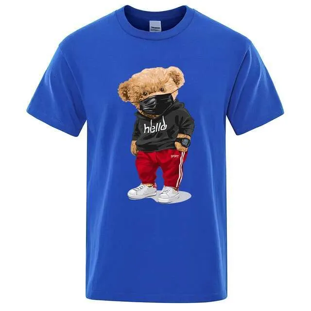 【AMBLER】 Cozy bear embroidered man to man t-shirt DHgate.com:Comfy 100% Cotton Bear Print Oversized T-Shirt