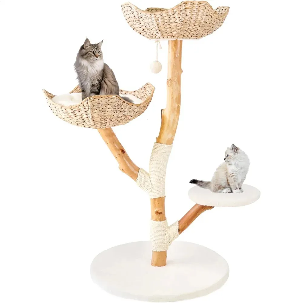 Modern Wooden Cat Tower With Scratching Post And Bed Large Indoor Tree For Cat Perch From Mengdastore 196.47 DHgate.Com