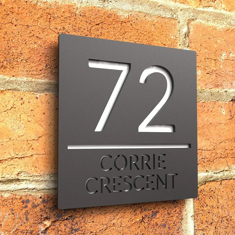 Large Custom Acrylic House Numbers Sign 3D Outdoor Address Plaque For ...