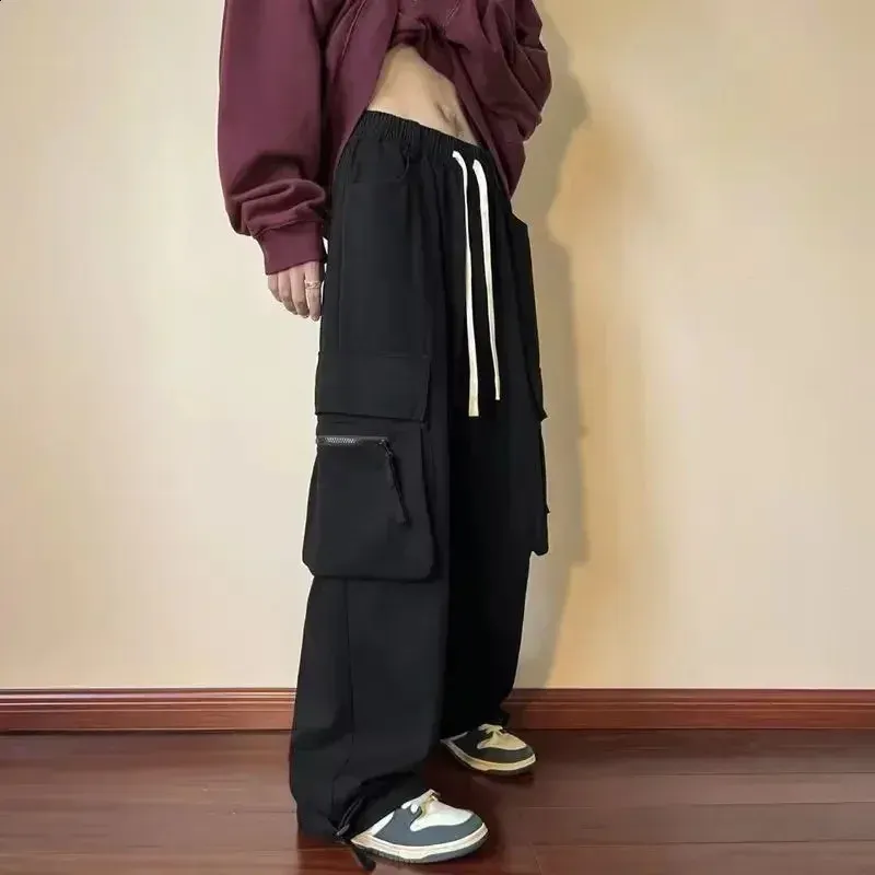 Men's Cargo Pants Multi Pocket Wide Straight Leg Loose Fit High Quality ...
