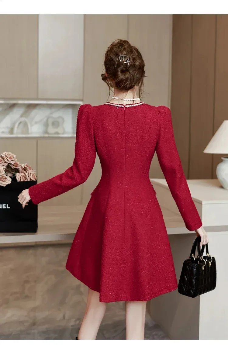 red tweed dress SAU LEE Natasha Tweed Mini Dress, Red / 6