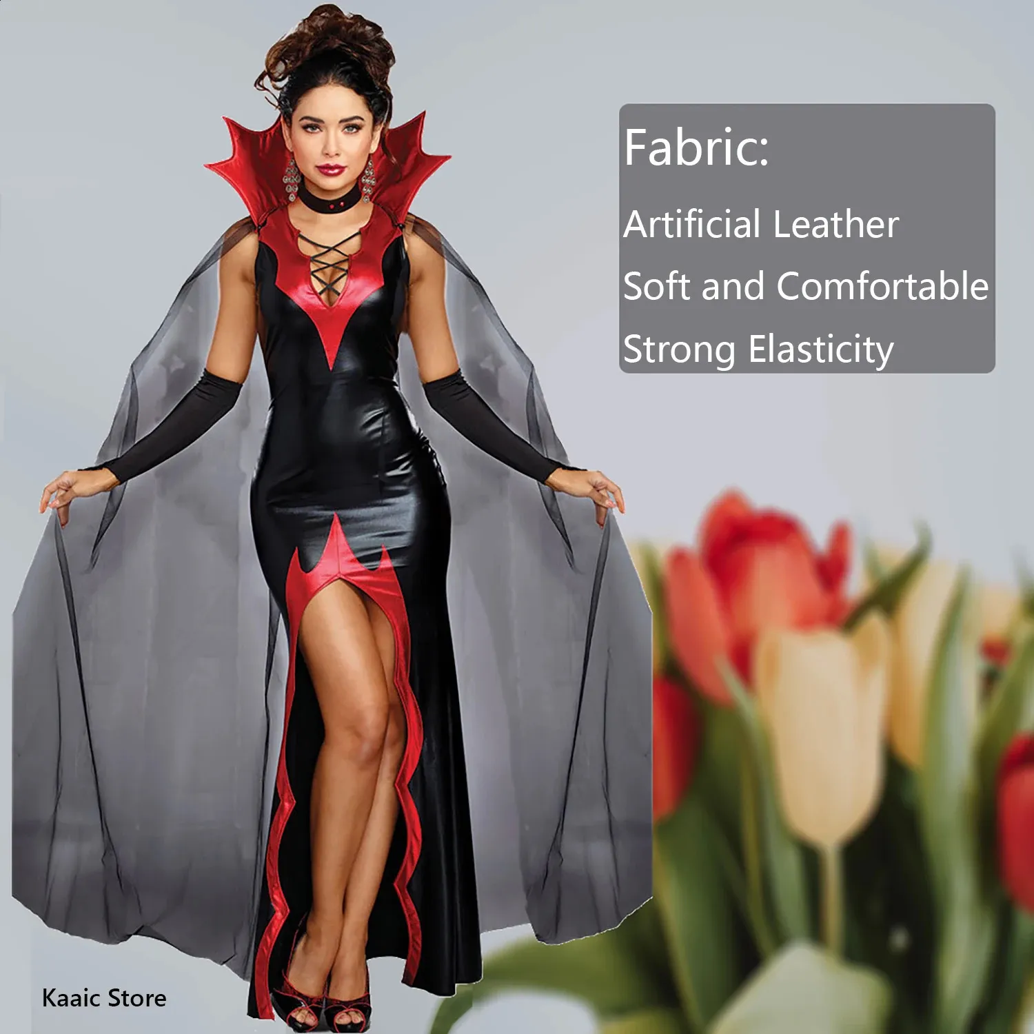Role Playing Witch Dress Cloak Womens Patent Leather Ball Magic Devil  Christmas Halloween Costume from Dhgate Theme Costume - price 66.04