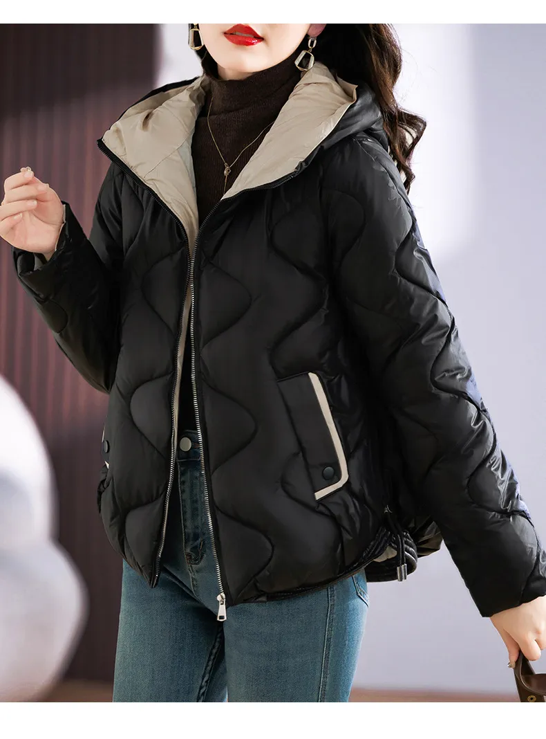 Veste Polaire Femme Hiver 2025 - Sweat à Capuche Zippé, Grande Taille - Chaud, Ample Avec Poches Kangourou