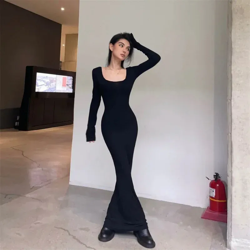 long fall maternity dresses Long Sleeve Maternity Maxi Dress Deep Green / Medium