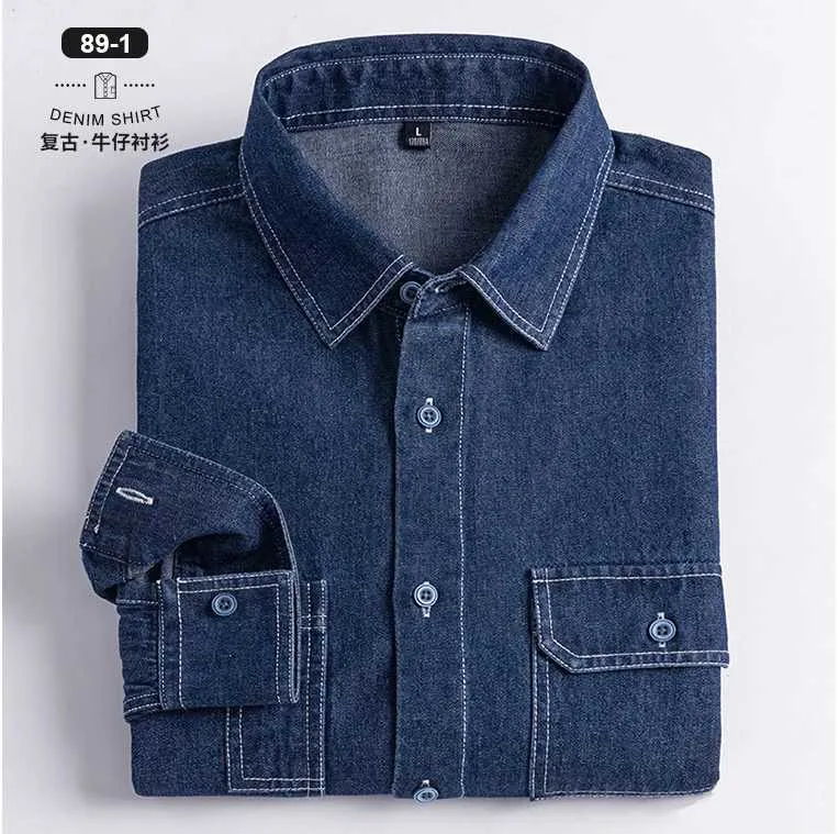 シャツ HUECLOSET Washed pocket overfit denim shirt SE115 DHgate.com:Retro Washed Denim Shirt - Mens Long Sleeve