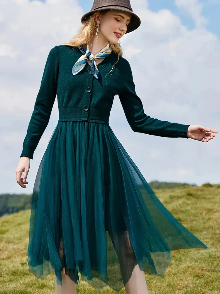 Korean Style Knit Midi Dress V-Neck Long Sleeve Slim Floor-Length Autumn  Winter from Dhgate Basic & Casual Dresses - price 125.18