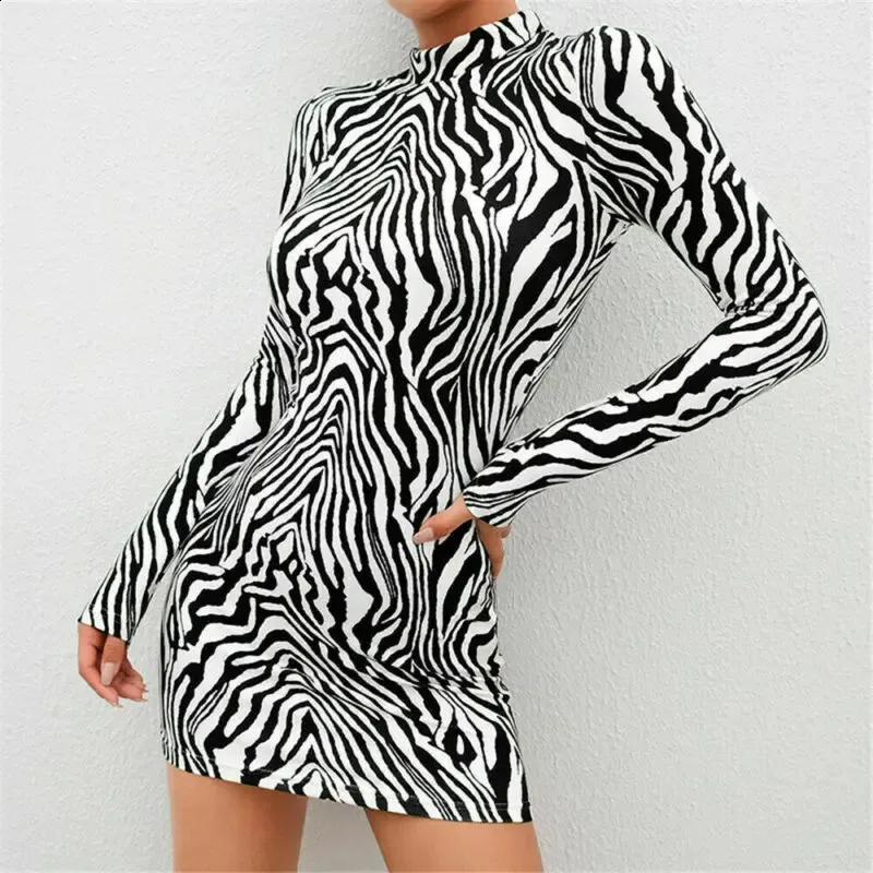 zebra bodycon dress Bodycon Dress with Adjustable Straps