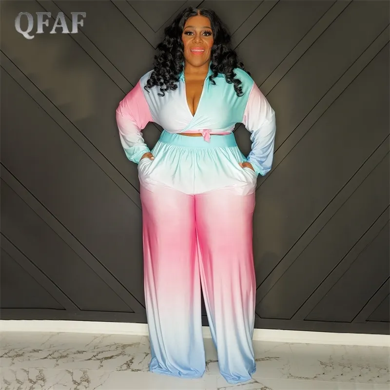 Jumpsuit Rainbow Plus Size Pants Womens Tracksuit Set Elegant Plus