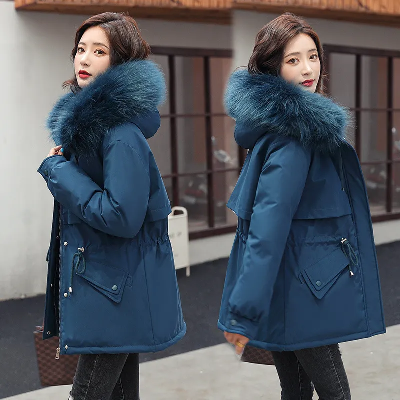 【BeDevil】Soft Fur Cotton Jacket DHgate.com:Drawstring Cotton Jacket: Womens Mid-Length Plush