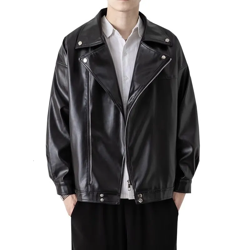 Men's Leather oversized leather biker jacket - Trendy Men's Leather oversized leather biker jacket - Trendy