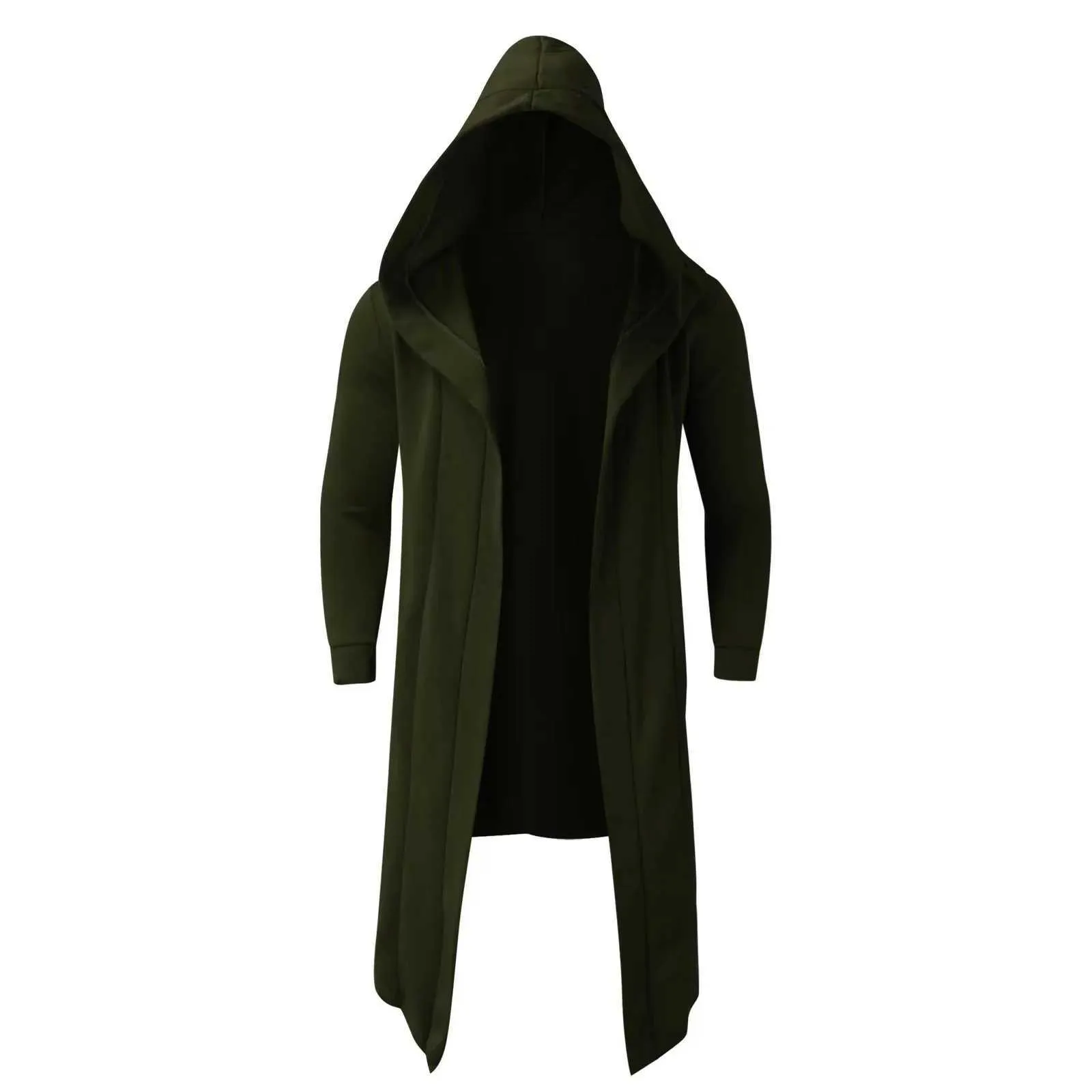 Luxalzxs Men's Oversized Batwing Sleeves Hooded Poncho Cape Cloak Fashion Mexican Hoodie Coat Casual Solid Color Pullover Sweatshirts Fall Winter Out