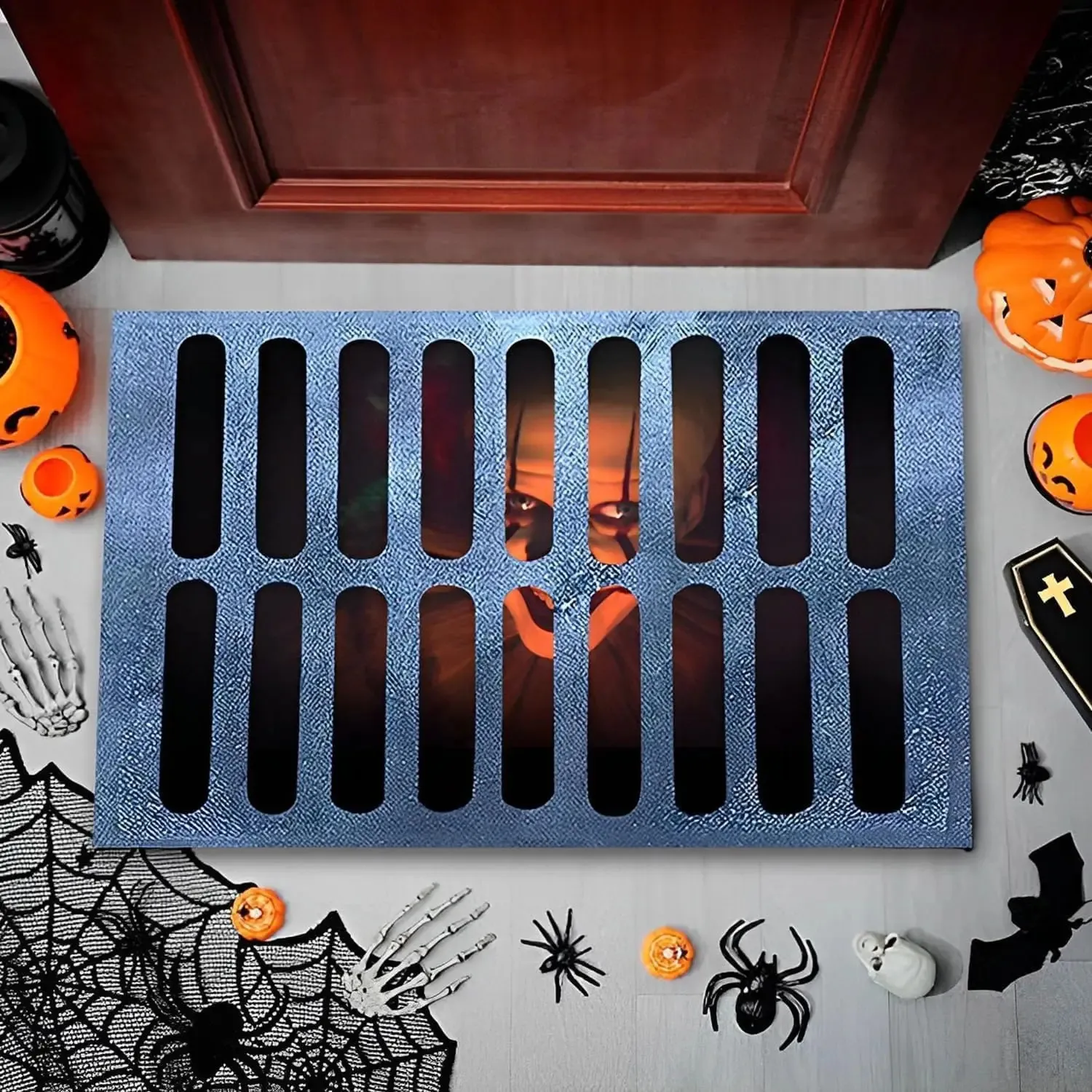 3D Floor Mats and Stickers for a Haunted Entry