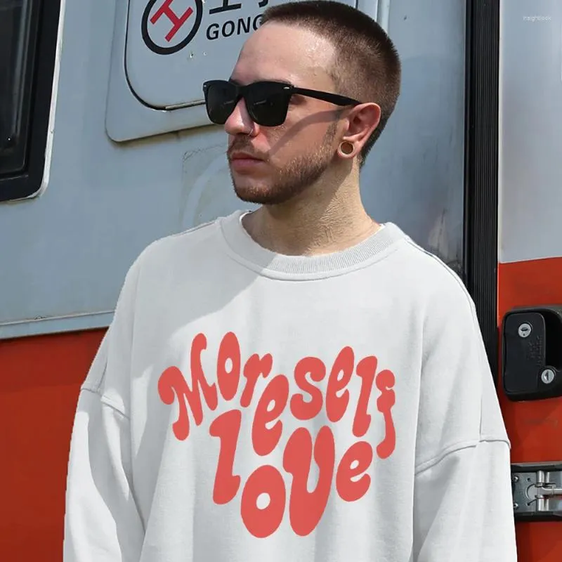 Self Love Print Baggy Hoodie Mens Soft Cotton Pullover With Long Sleeves For Casual And All Themed Fashion From Insightlook Vendor 20.98 DHgate.Com