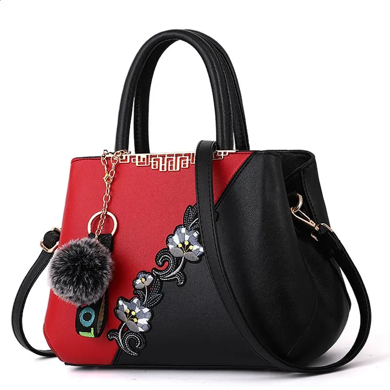 HUGS IDEA Women's Large Crossbody Bag - PU Leather Tote Handbag With Adjustable Strap, Multiple Pockets