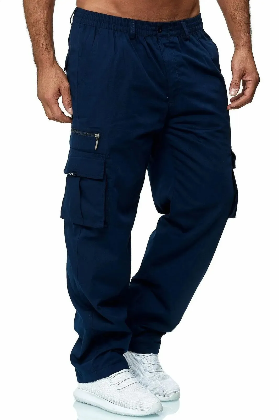 Summer Work mens black cargo trousers for Men - Stretch