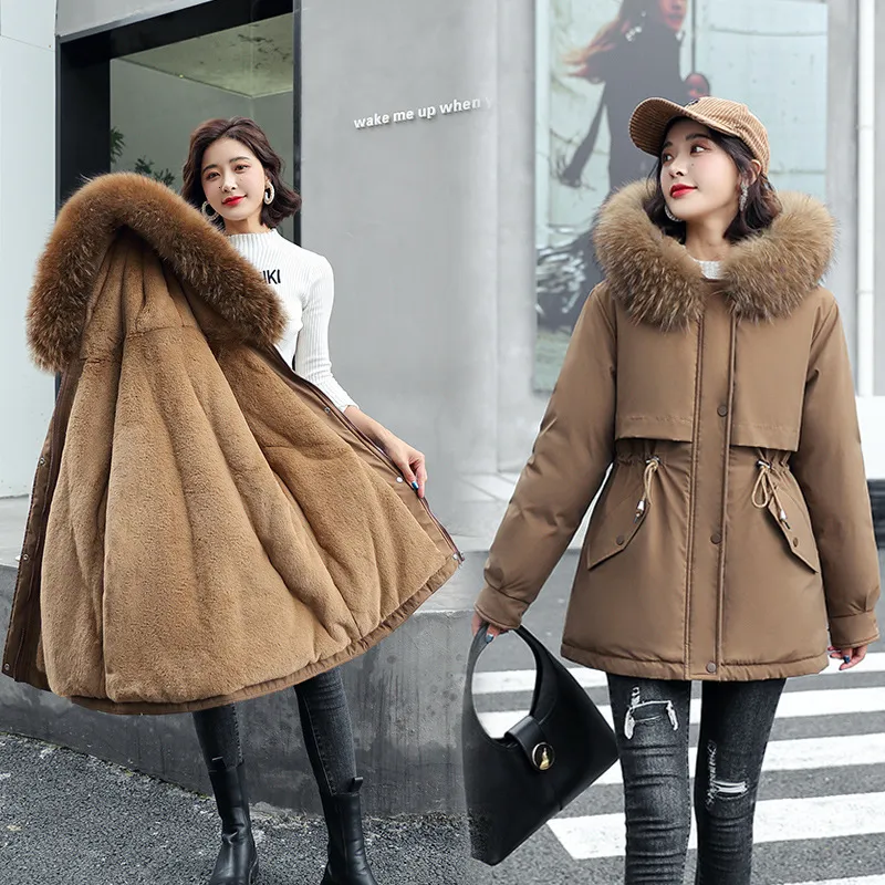 Korean Winter Women's Winter womens parka Winter coat with UV Protection and Stylish