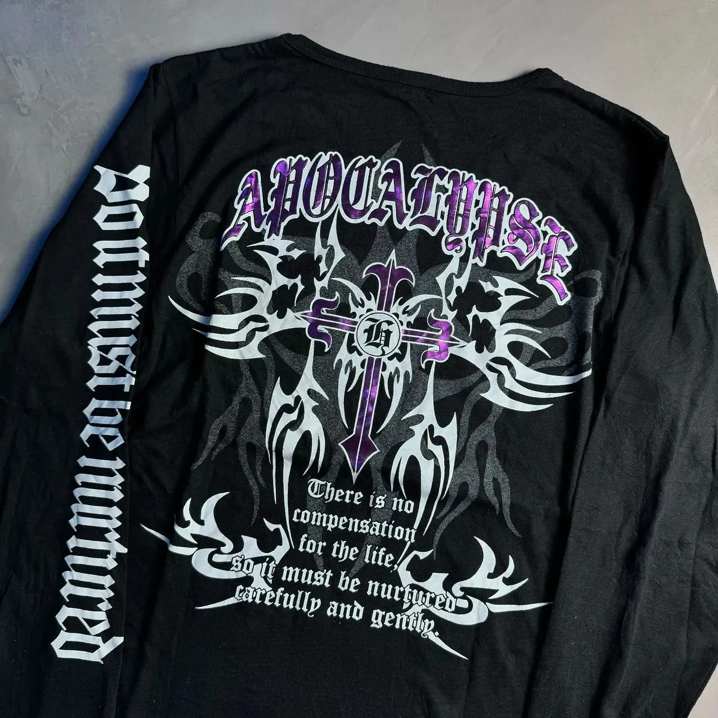Y2K Long Sleeves T Shirt Autumn Retro Gothic Letter From