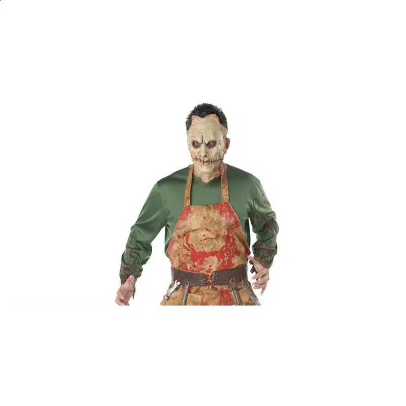 Halloween Bloody Apron & Chef Hat Set - Creepy Costume For Spooky Parties, Haunted Houses & Cosplay