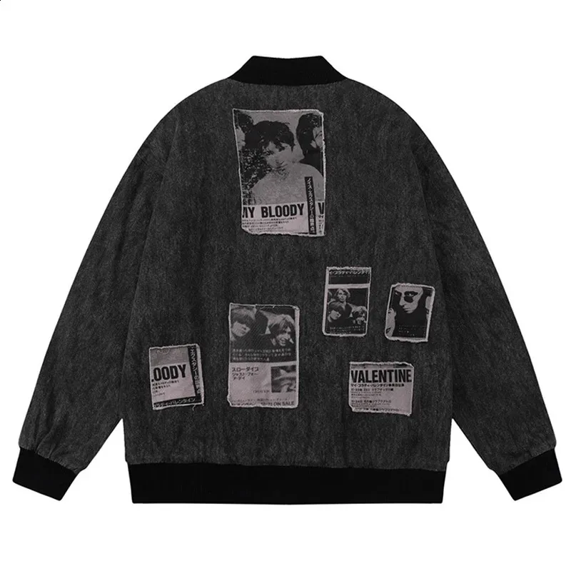 J*e様 90s WESTOP INDUSTRIES MA-1 短丈 Y2K グ Ethbox Y2K Hip Hop Street Jeans Skull Print Gothic Loose