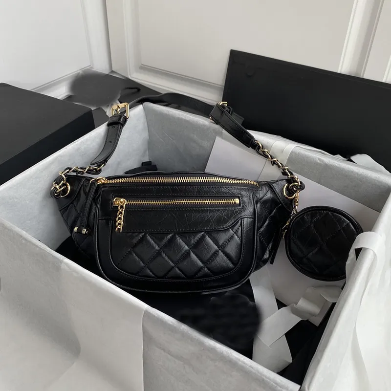 Top Quality Lxuury Designer Belt Bag Women Crossbody Soft Lambskin Waist Bags Fashion Black White Small Purse fanny pac mini bumbag designer bum bag