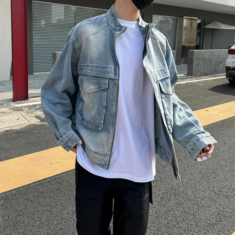 SYUHGFA Men's High Street Fashion Denim denim jacket SYUHGFA Men's High Street Fashion Denim denim jacket