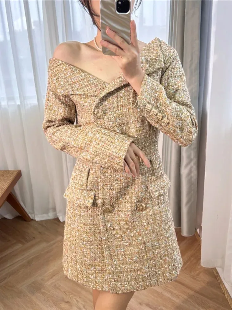 short tweed coat dress Black Tweed Short Sleeve Blazer Mini Dress
