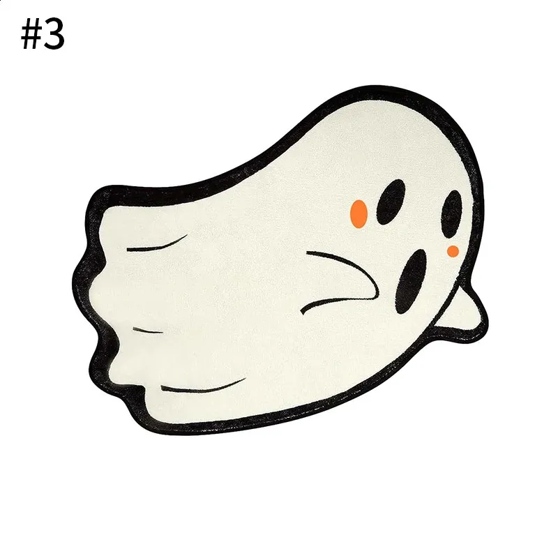 Tapis De Bain Fantôme Halloween - 30x43 Cm - Antidérapant - Polyester Lavable - Décoration Porte Ou Salle De Bain