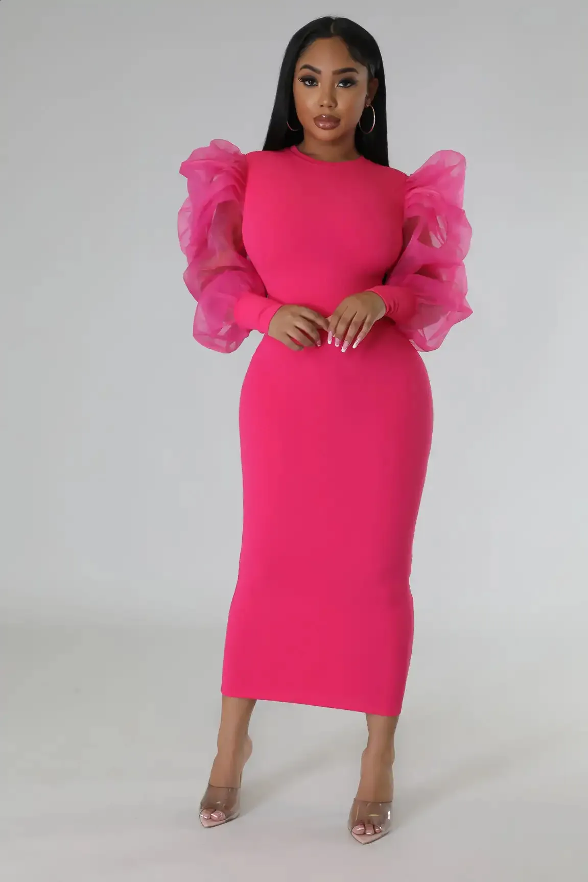 satin wrap long sleeve dress Teal Satin Wrap Top Long Sleeve Midi Dress – AX Paris