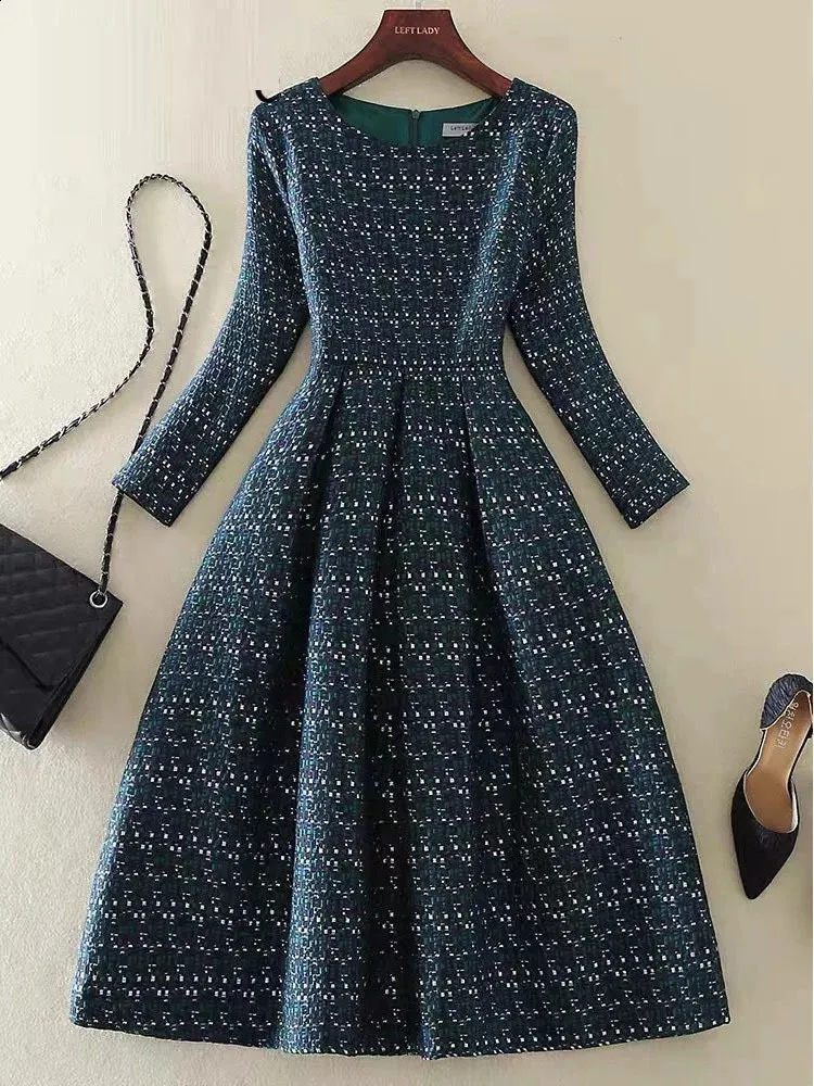 blue tweed dress women Ice Blue Tweed Dress small main image 1
