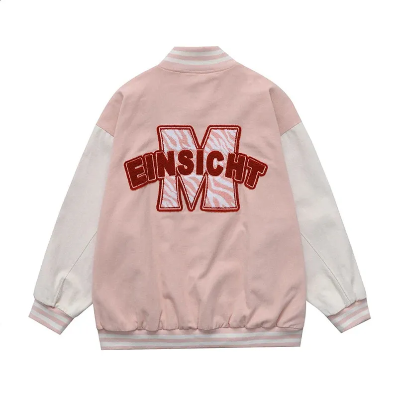 Harajuku Hip Hop Streetwear Bomber varsity jacket for Men