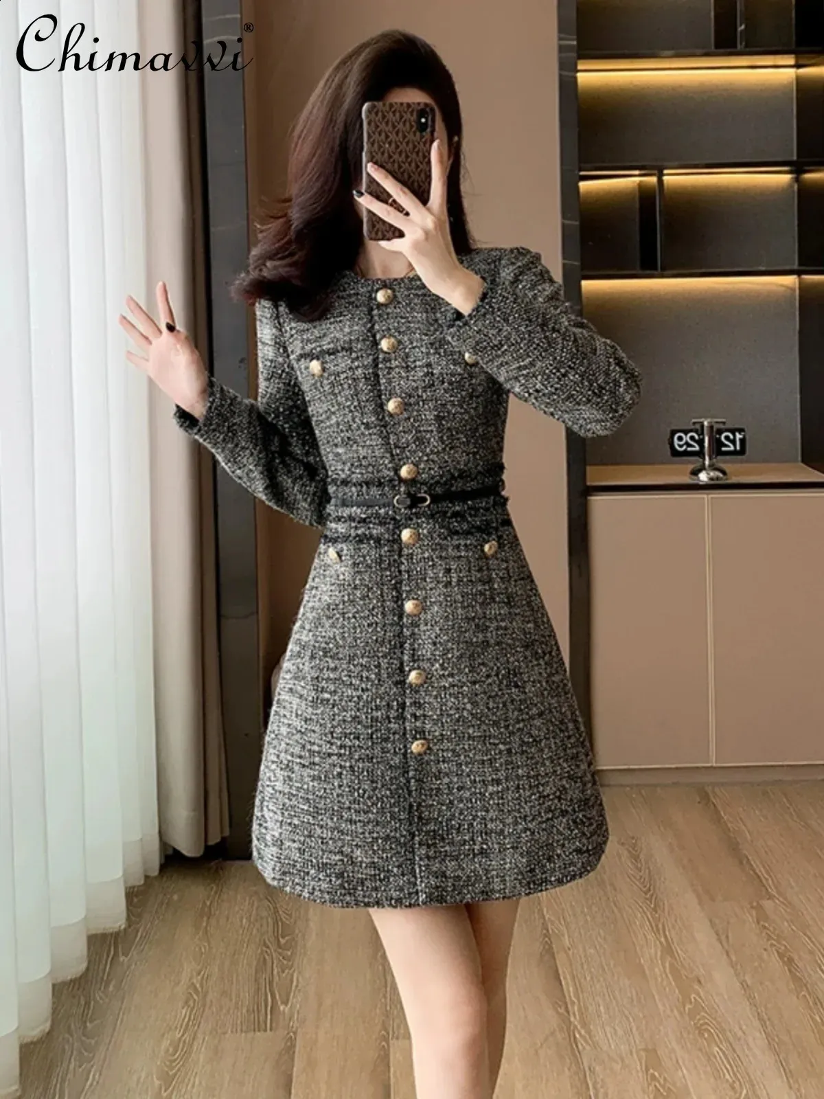 white christmas dresses Ask You Out Lavender Purple Tweed Dress, X-Large - The Mint Julep Boutique main image 0