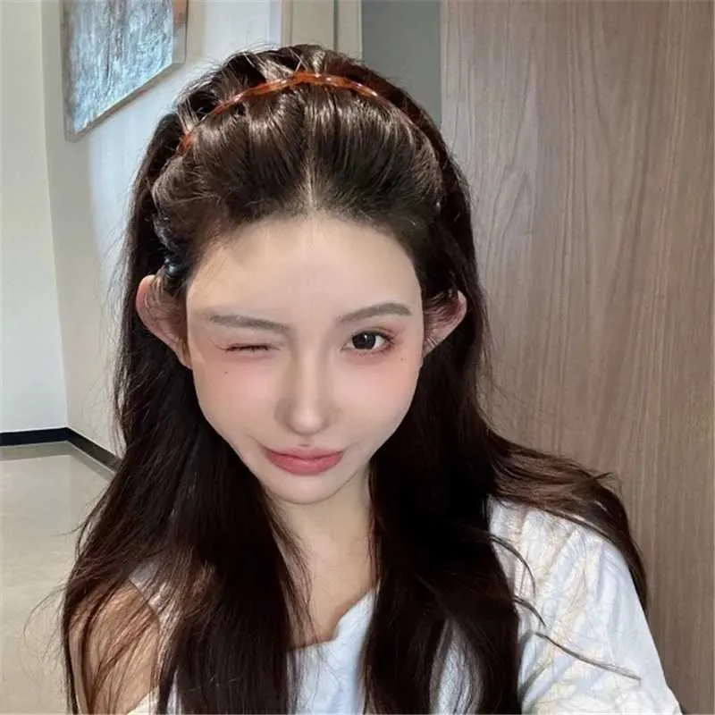 Non-Slip Headband Acetate Women\'s Hair Accessory Sport Makeup Gift Foldable Non Slip Plastic Headband Thin Hair Care... From  main image 4