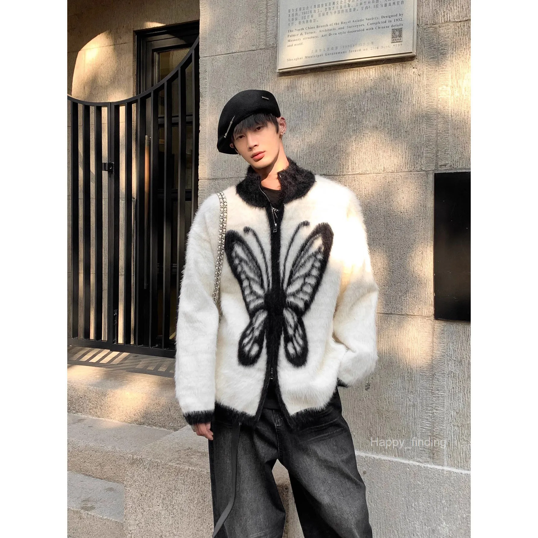 トップス D&G vintage butterfly cardigan Butterfly Print Cardigan: Winter Sports Guide