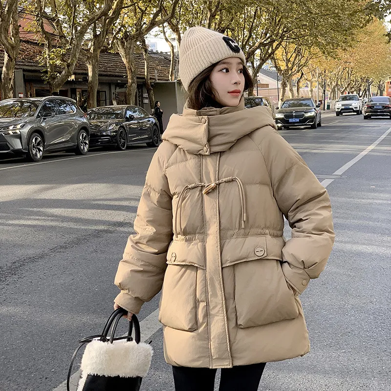 Save Big on Bulk Plus Size Cotton Jacket Women's Mandarin Collar Cotton  Down Jacket, Chinese Style Long Winter Coat With Horn Buckle Best Deals  on